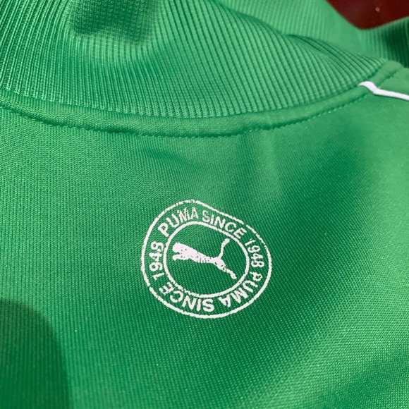 Puma zip up size medium collarless green branded logo - Picture 6 of 6